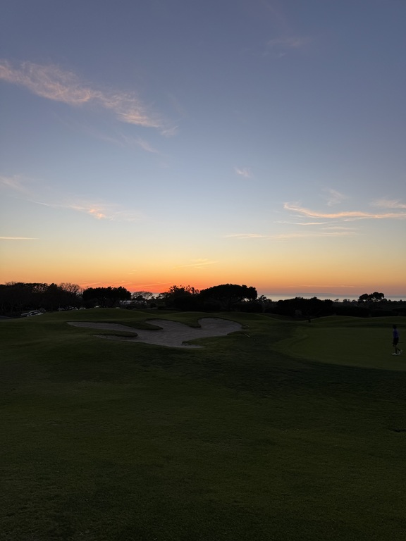 Sunset on the golf course