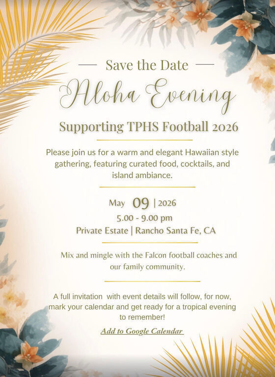 Sign up NOW for our Spring Luau!