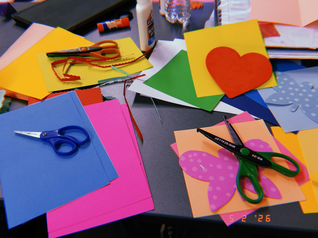 making valentines cards w/class!!