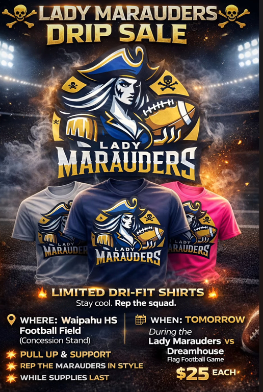 Support Your Lady Marauders Booster Shirt Sales!