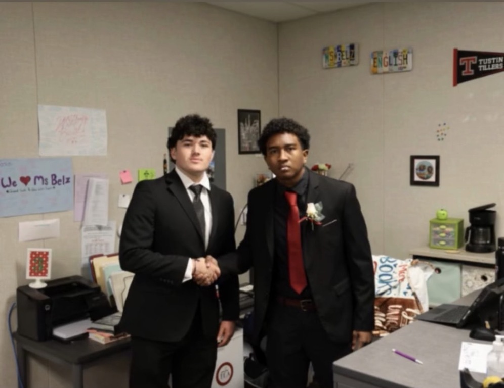 Quinton Lunford and I showing off our MUN attire during our committee session!