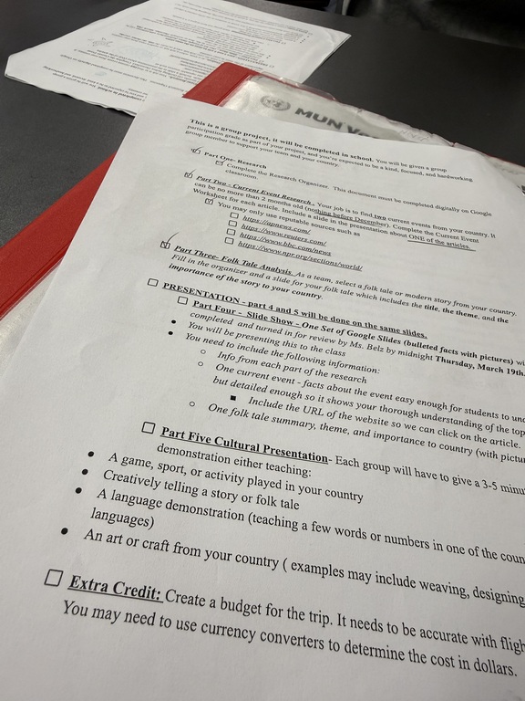 Working on MUN project!