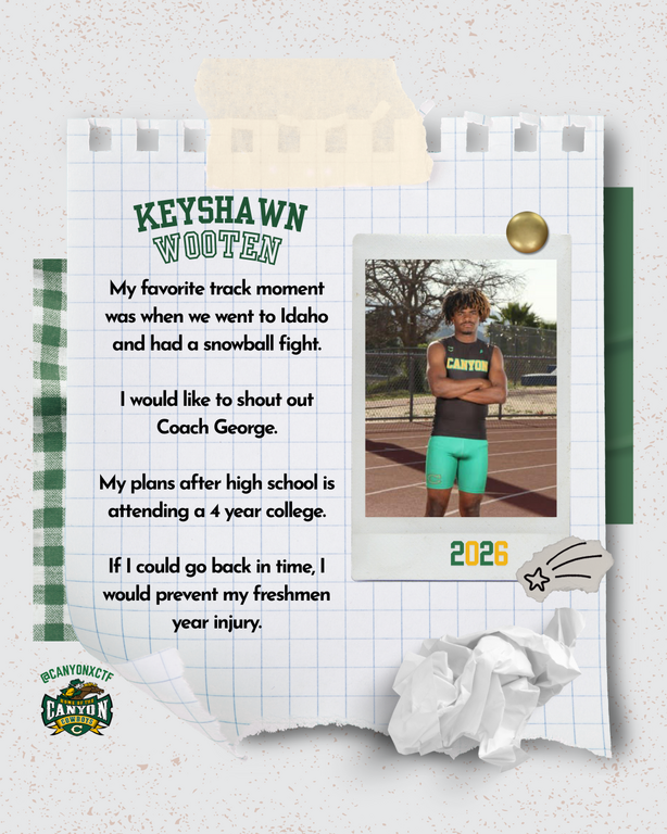 Looking forward in recognizing our Seniors tomorrow at our last home meet of the season. Thank You Seniors for your loyalty and dedication to our program. We truly appreciate you in representing our Canyon Track and Field name. Looking forward to your fut