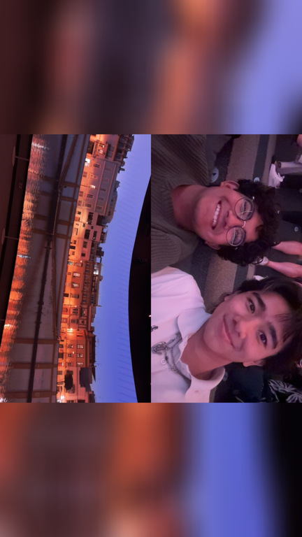 MUN Students Rahul and Remy watching a video in Seville