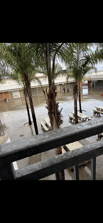 Rainy day at THS MUN set up for conference