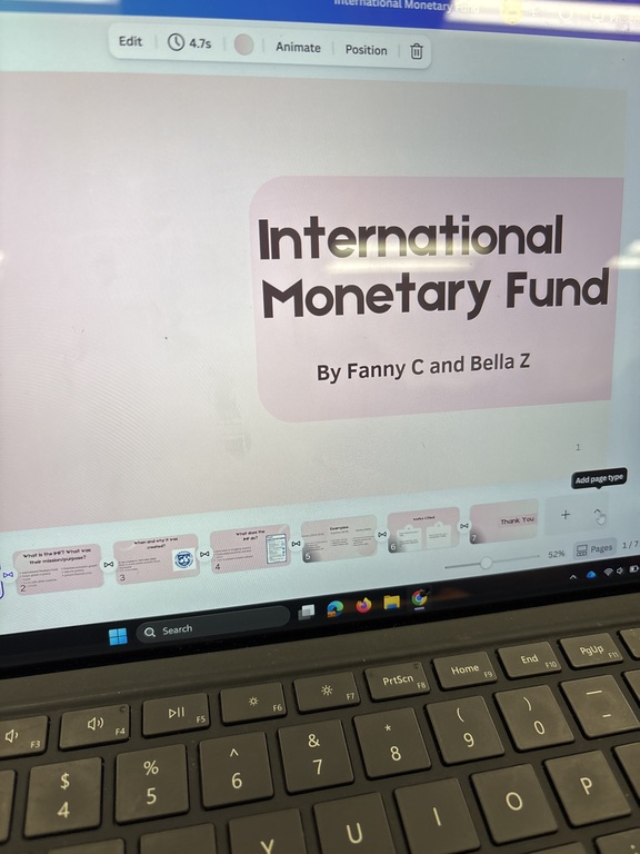 Working hard on our IMF slides