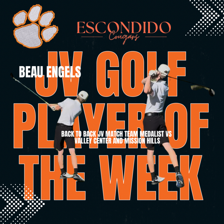 Congratulations to Beau Engels, the EHS JV Golf player of the week!🐾⛳️