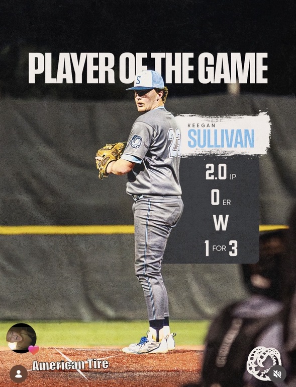 Player of the game Keegan Sullivan