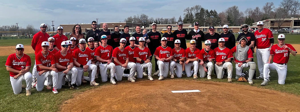 Class move by new Coach Anthony Genchi honoring our 2006 GNT Championship team prior to even coaching a single inning at West Essex. We are honored to have been recognized Coach! Go Knights!
