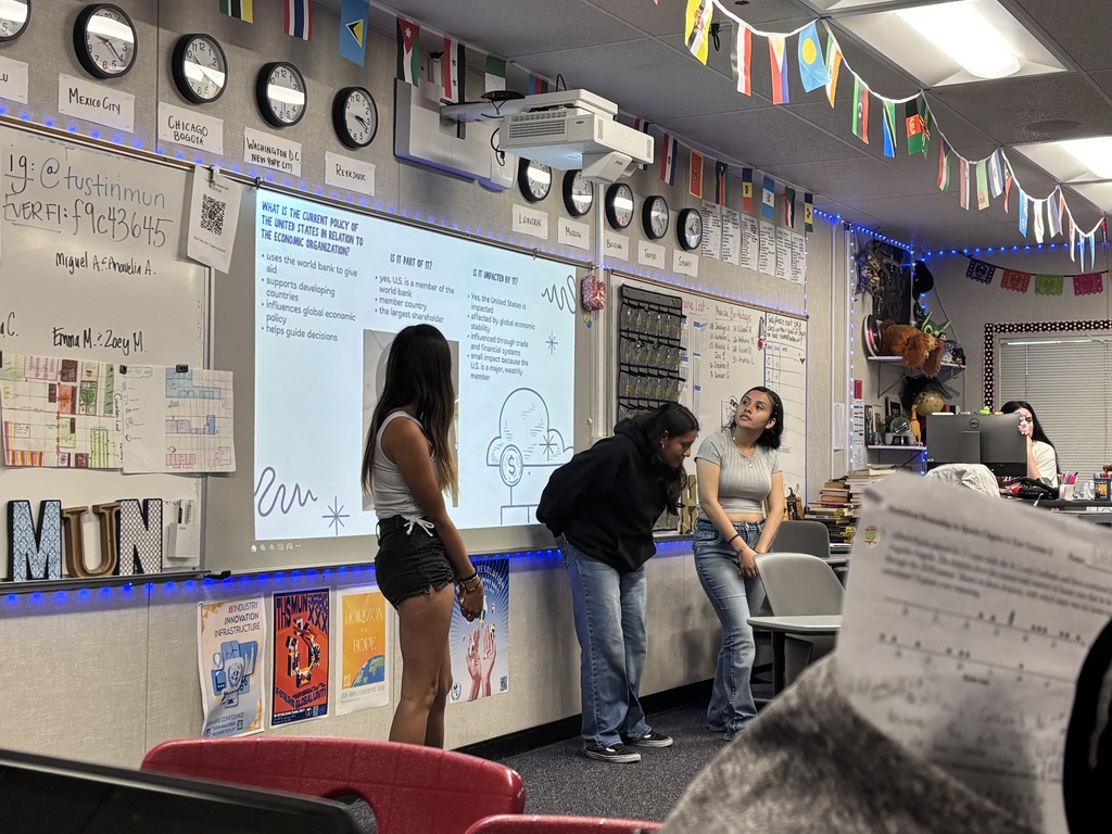MUN students giving a thoughtful presentation
