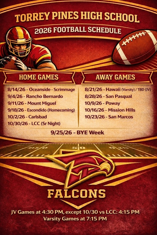 2026 TPHS Football Schedule