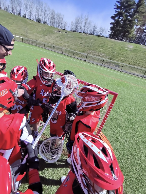Post game goalie celebration