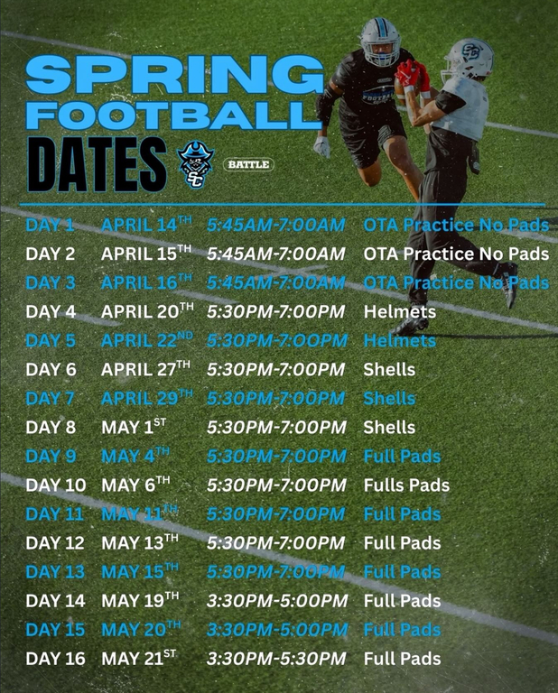 Spring Ball 2026 Schedule