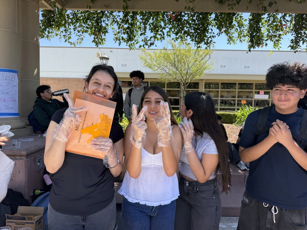 Volunteers that were helping out with the boba making process and selling