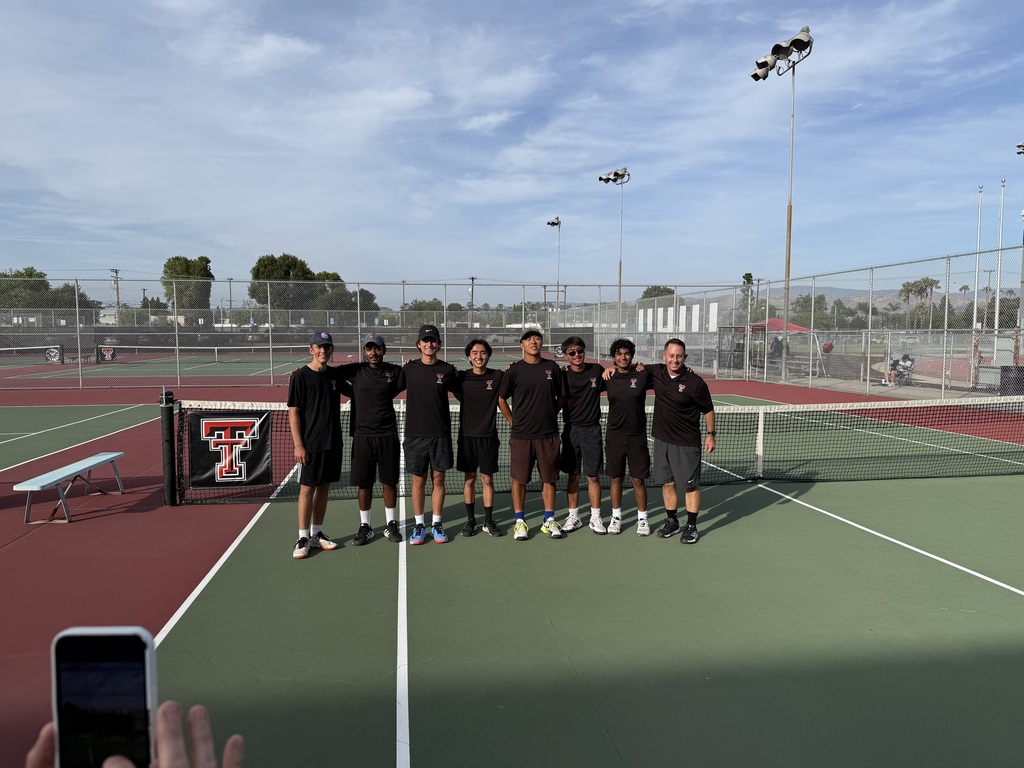 MUN Students Rahul, Remy, and Aidan at their tennis senior night