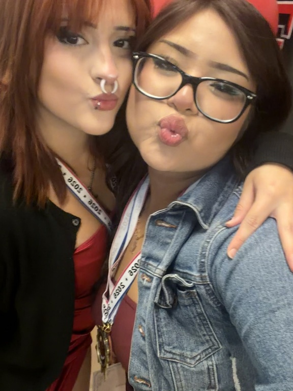 Just two MUN girls giving it their all 😝