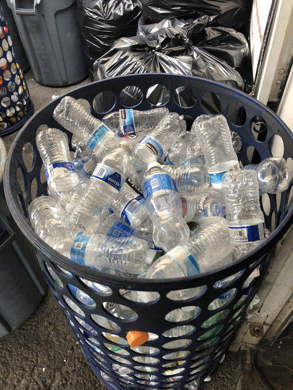 Water bottle collection for our capstone fundraising