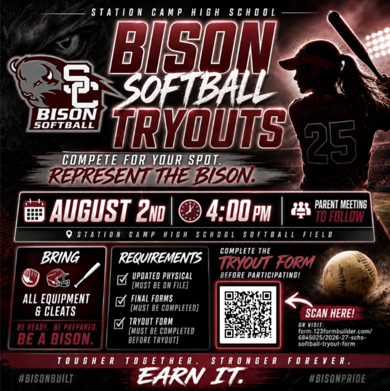 Tryout Link: https://form.123formbuilder.com/6845025/2026-27-schs-softball-tryout-form