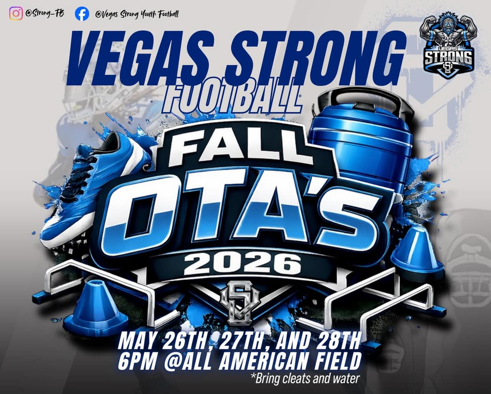 OTA’s May 26-28 
6pm at All American 
Bring water and cleats