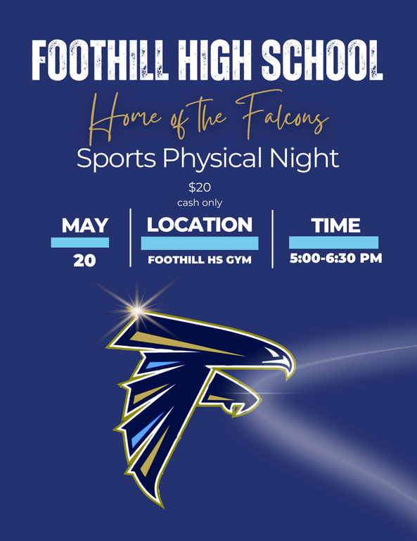 Foothill will provide the physical form needed at the event.