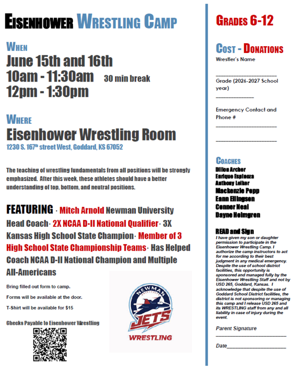 Upcoming 6th-12th Grade Camp!