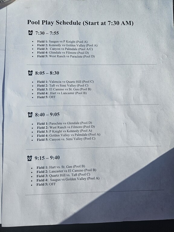 Schedule