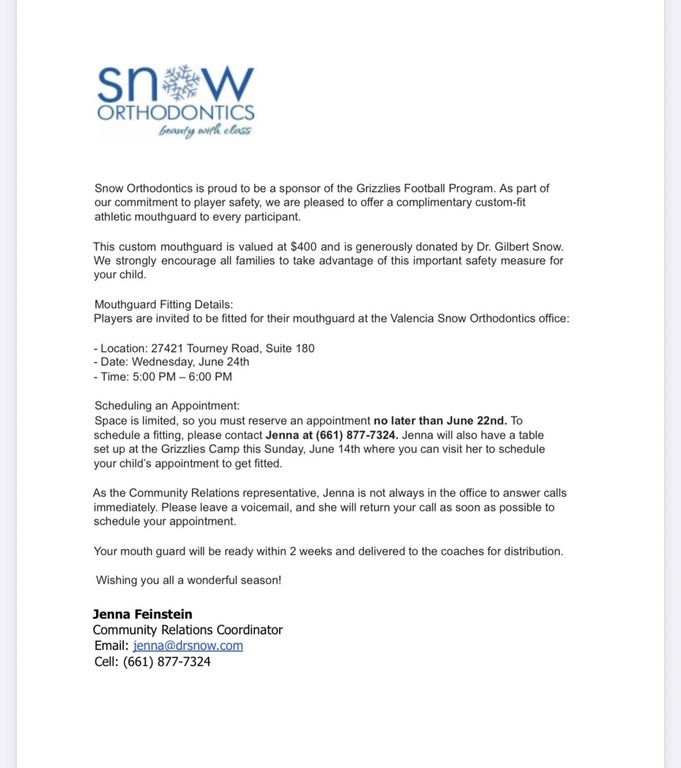 Snow Orthodontics FREE custom mouthpieces