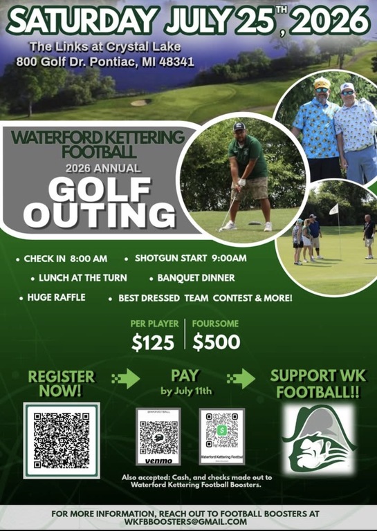 We are only a month away from the golf outing and we need more teams to register. Please share with your family, friends, and coworkers! This event is open to all- including our athletes! We would love for more of our Captains football players to register