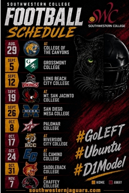 2026 Southwestern College Football Schedule