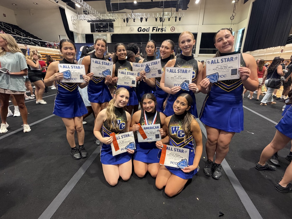 WCHS Varsity came home with several All Star and All American nominees. Audrey won All American. Congrats to all!