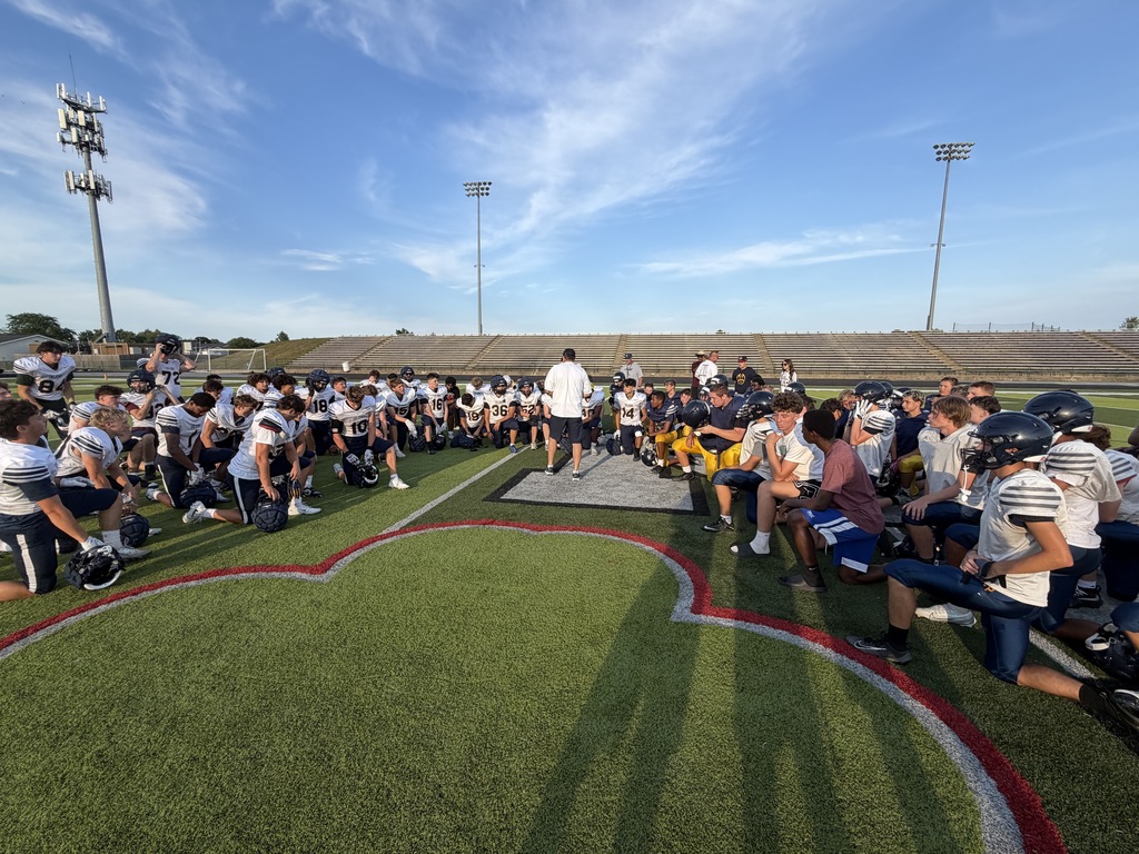 Start of the Blue and Gold scrimmage