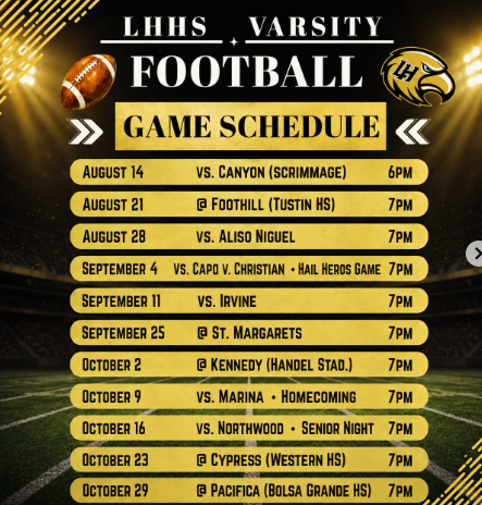 2026 HAWKS FOOTBALL SCHEDULE!!