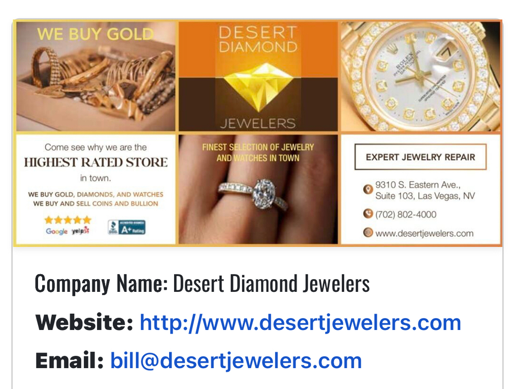 Sponsor Recognition! Thank you Desert Diamond Jewelers for your support!!