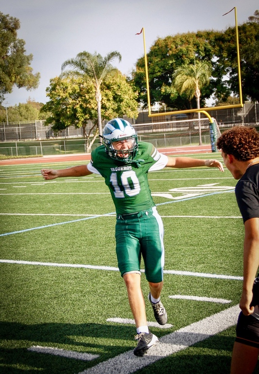Dash Kreil after a big special teams hit vs. Northwood HS