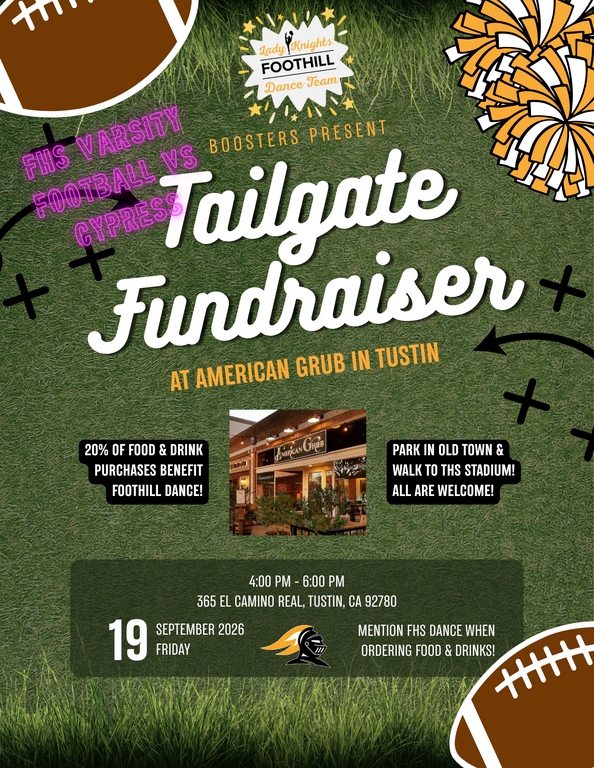 FHS DANCE 9/18/26 TAILGATE FUNDRAISER