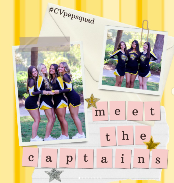 Meet the Captains!

Varsity Cheer: Cora & Katie
Varsity Song: Kayla & Catherine
JV Cheer: Lily & Tiffany
JV Song: Alessandra