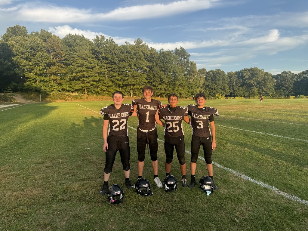 Allow me to introduce the 2026 Blackhawk middle school captains. DJ, Tristan, Luka and Seabass… boys have been leaders all off season, now they will lead us into battle. Congrats boys!!!