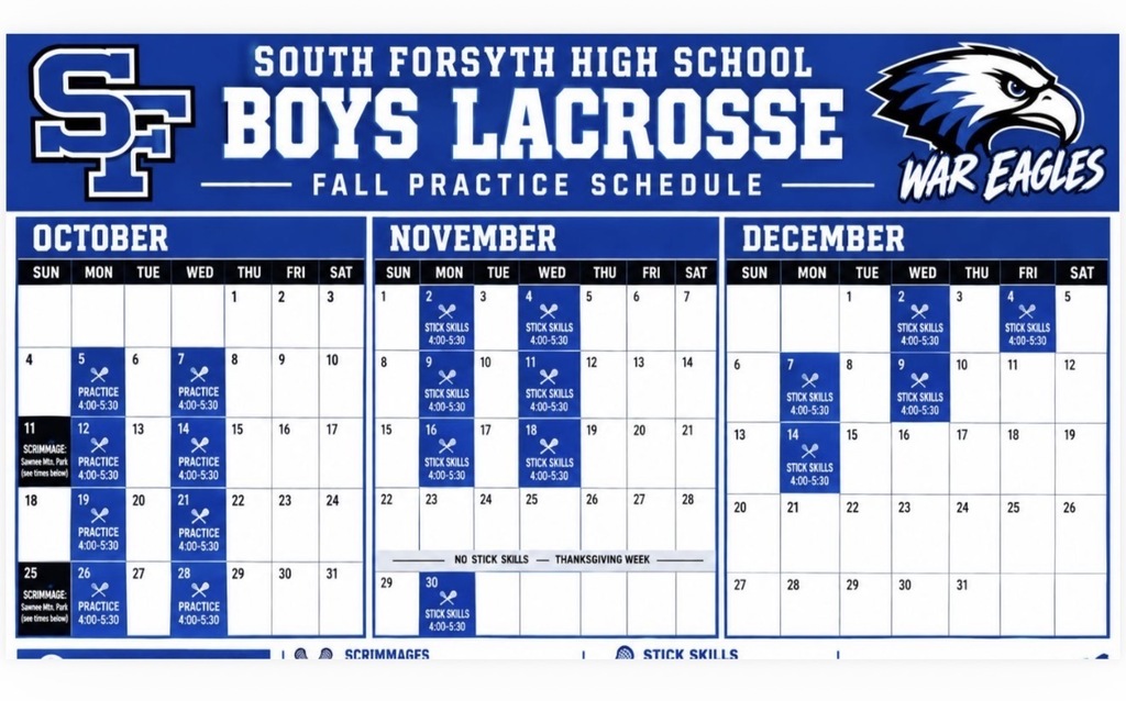 Fall schedule.. we will enter into the Blast calendar as well.  You can then sync Blast calendar with Google and iPhone calendars - it will also give you automated reminders of activities too. 

Let’s goo!!