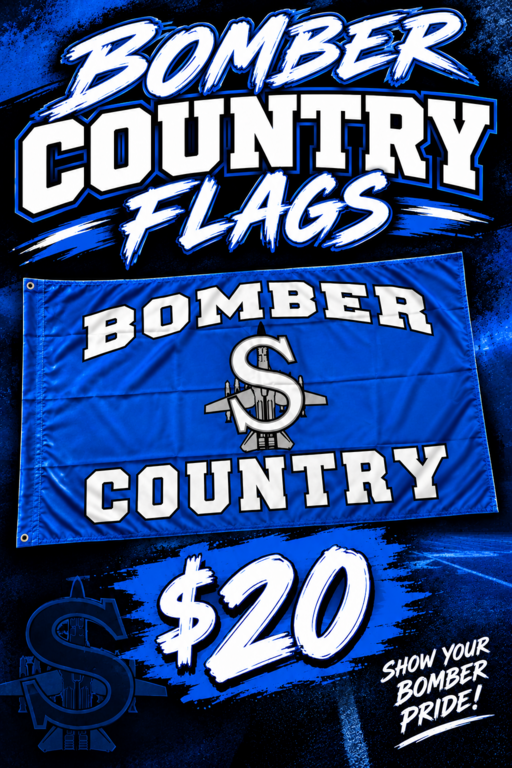 Bomber Country flags are still on sale for $20. Spread the word to any alumni you may know! Great for office, bedrooms, garages, basements and standard flagpole.