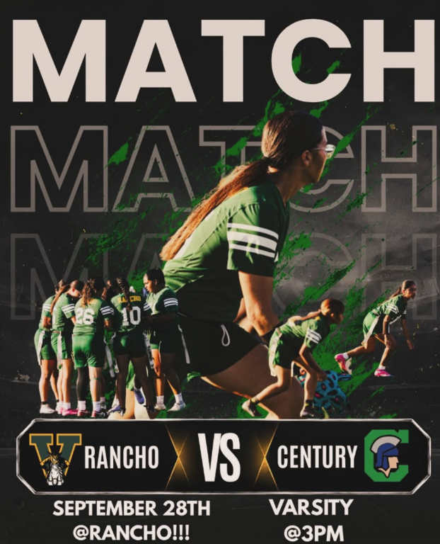 RANCHO 🆚 CENTURY
📍 Rancho Alamitos High School
📅 September 28th
⏰ 3:00 PM
🏆 VARSITY