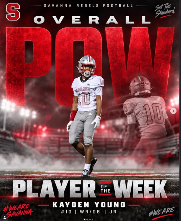 Rebels 🏈 Week 5 Players of the Week:

-Overall POTW: #10 Kayden Young (Jr)