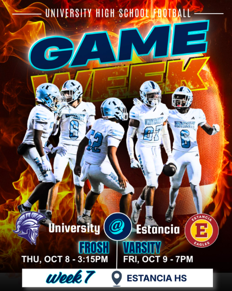 🏈 ROAD GAME! 🏈

Trojans take on the Estancia Eagles! 🦅🔥
Time to bring the energy. LET’S GO! 💪🏈
