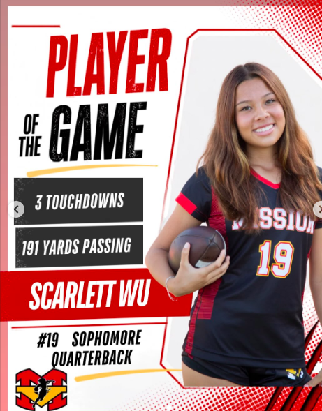 CONGRATULATIONS to our Players of the Game from our game against St. Margaret’s!

OFFENSIVE
Scarlett Wu #19
3 Touchdowns
191 Yards Passing