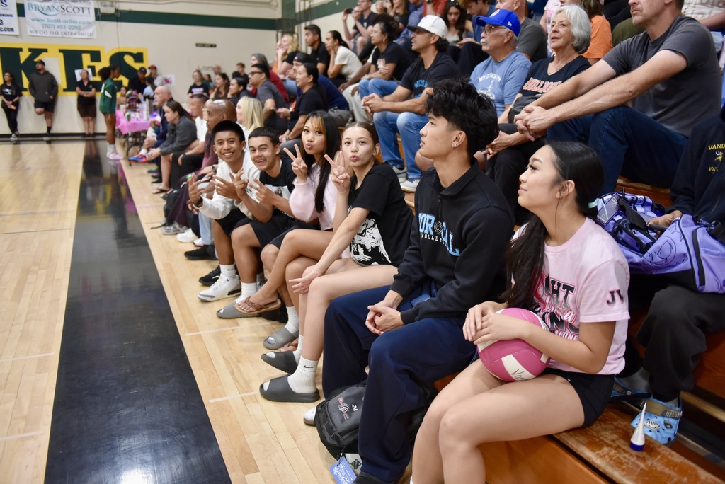 Vanden volleyball fans in the stand