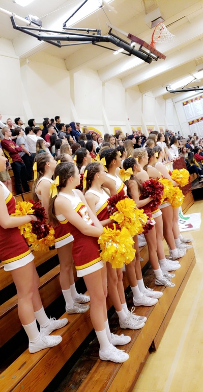 Last regular basketball game the girls will be cheering the basketball team, who will be there to cheer on the cheer team...don't forget to post pictures of your cheerleader on her page for her sponsors to see her progress