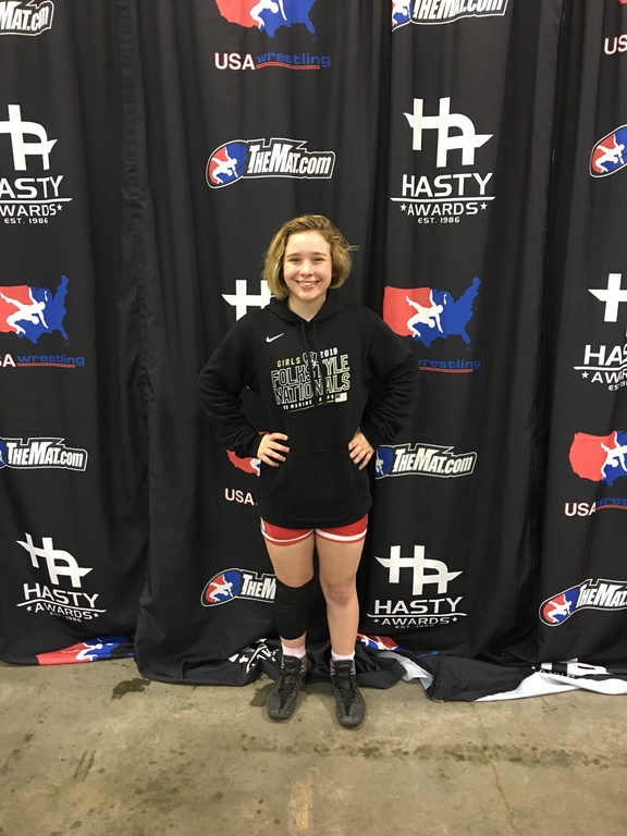 Congratulations to Ashlyn Arias on being selected to wrestle with Team California at The USMC Girls National Tournament this past weekend in Oklahoma City. She wrestled her butt off.