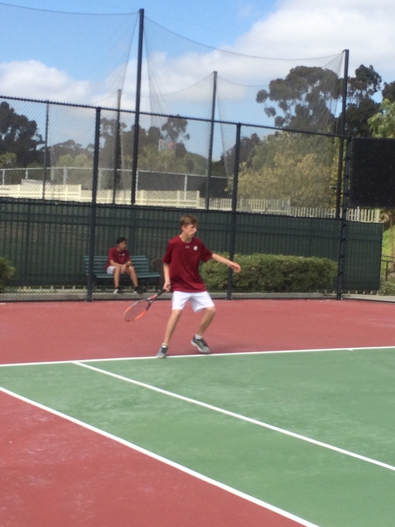 Luke Conniff ripping a forehand