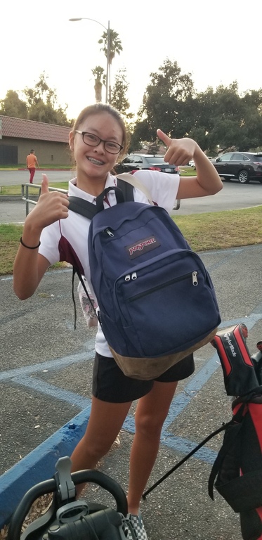 Low medalist for the first Pacific League match of 2019 freshman Erica Lee with a one over Par 37 #ApachePride