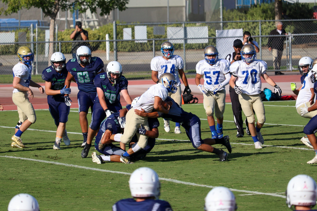 Gang tackle!