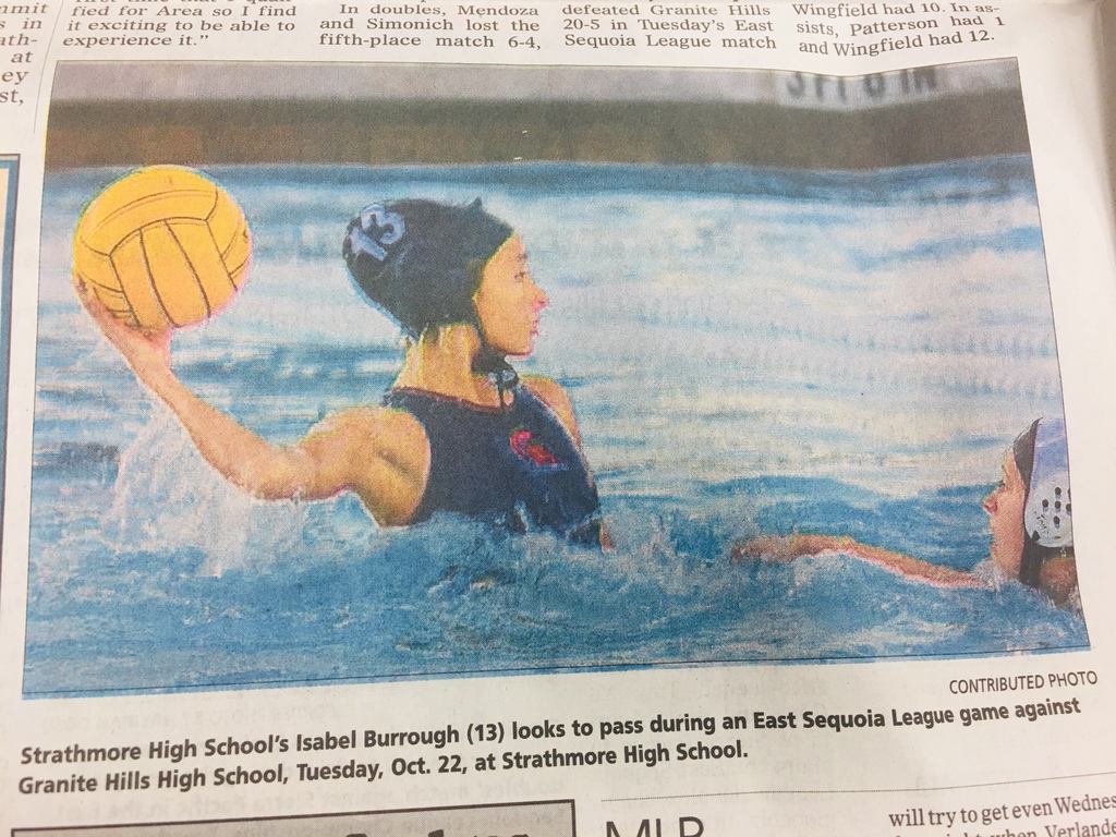Congratulations Isabella Burrough for making the paper today!!!